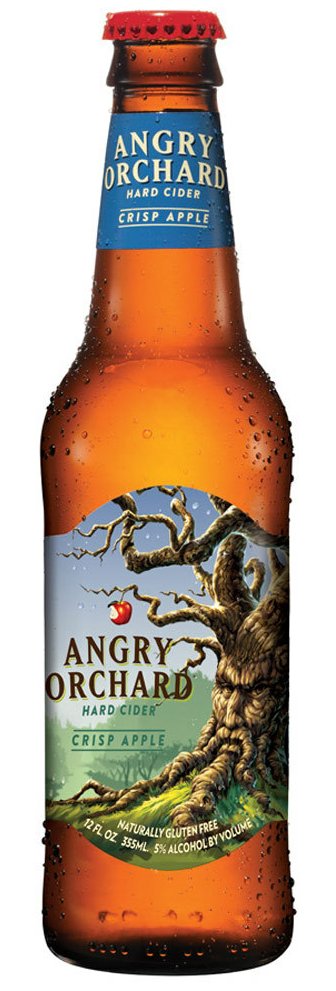 angry orchard crisp apple bottle shaped sticker