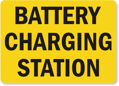 Battery Charging Danger Signs and Labels 09