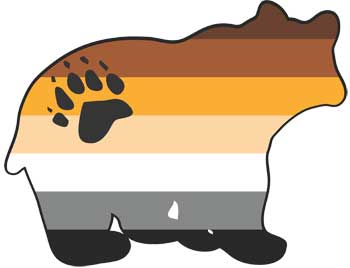 Bear Pride Bear Shape Sticker