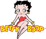 Betty-Boop-with text color sticker