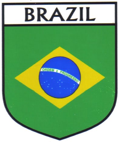 Brazil Flag Crest Decal Sticker