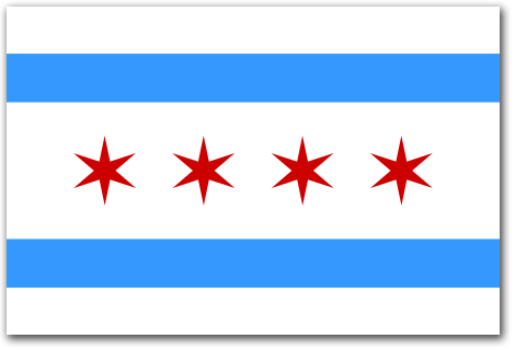 CHICAGO FLAG STICKER