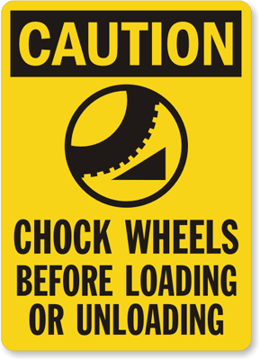 Chock Wheel Signs and Labels 09