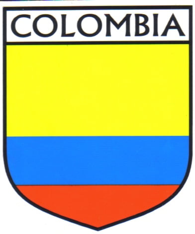 Colombia Flag Crest Decal Sticker