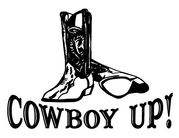 Cowboy Up with Boots Decal - Pro Sport Stickers