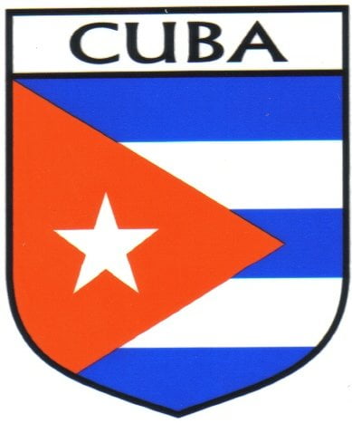 Cuba Flag Crest Decal Sticker