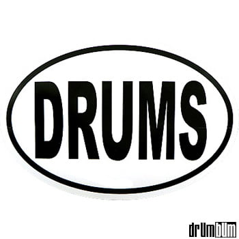 Drums Oval Sticker
