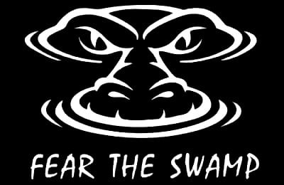 Fear the Swamp Vinyl Gator in Swamp Decal