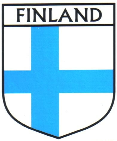 Finland Flag Crest Decal Sticker