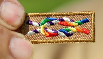 gay scout patch photo sticker