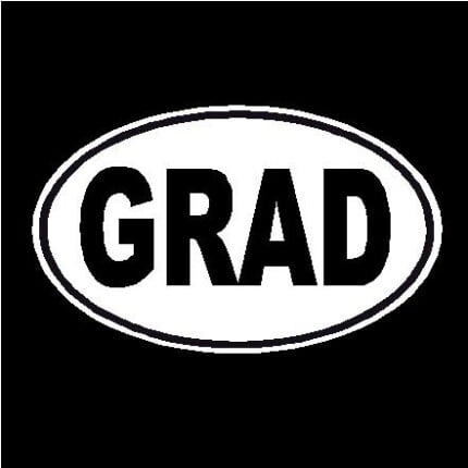 Grad Oval Decal
