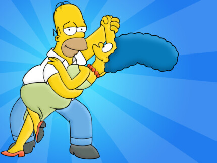 homer and marge Simpson dance sticker