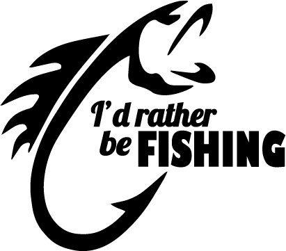 id rather be fishing decal 44