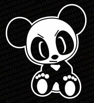 Mean Team Panda Drift Die Cut Decal Sticker