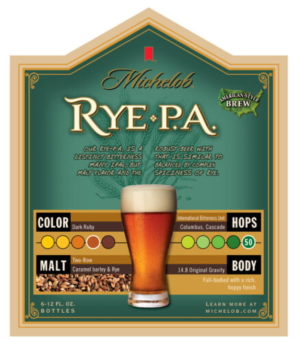 Michelob Rye PA End Panel Decal