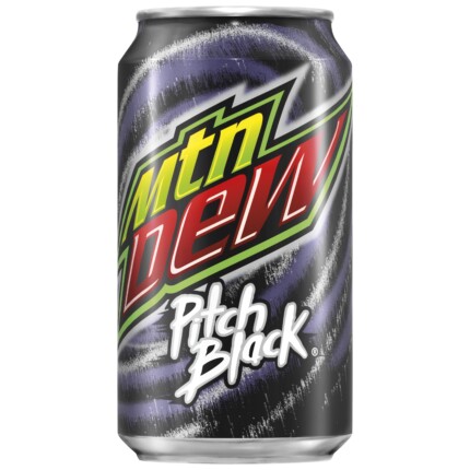 mountain dew PITCH BLACK can shaped sticker