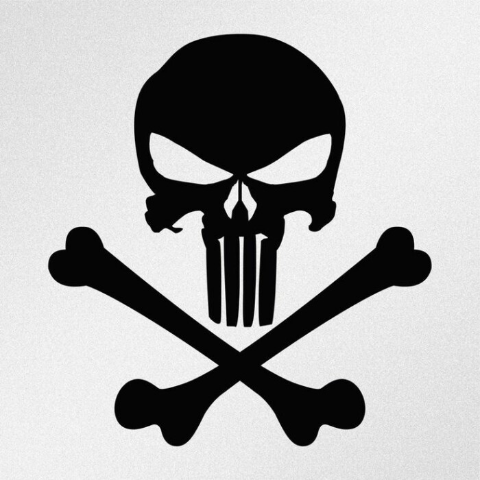 Punisher Reflective Decal The Punisher Skull Sticker Military Navy Seal USA  Car