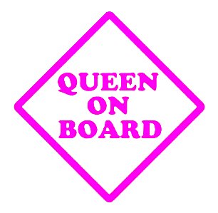 queen on board die cut decal