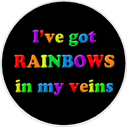 Rainbows in my Veins Sticker