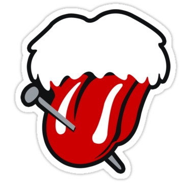 ROLLING STONES TONGUE 44 BAND STICKER
