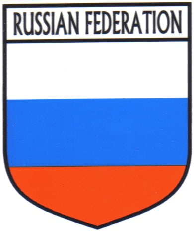 Russian Federation Flag Crest Decal Sticker