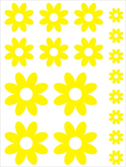 scooby flower car stickers Yellow