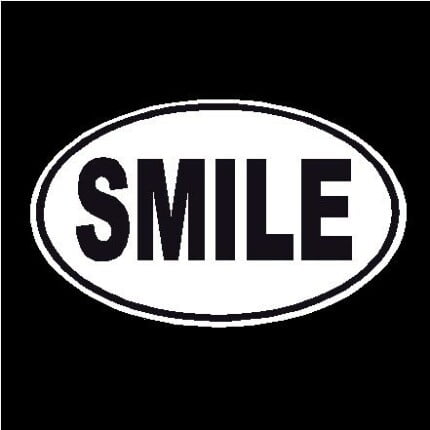 Smile Oval Decal