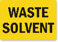 Waste Solvent Chemical Hazard Sign 1