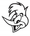 Woody-Woodpecker-Head-Funny-Cartoon-Car-DIECUT 22