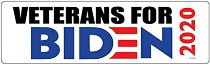 2020 veterans for biden sticker