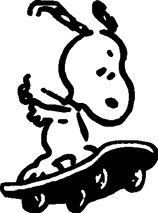 Snoopy Skateboard decal