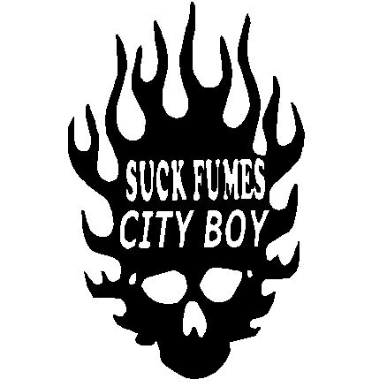 Suck Fumes City Boy Decal
