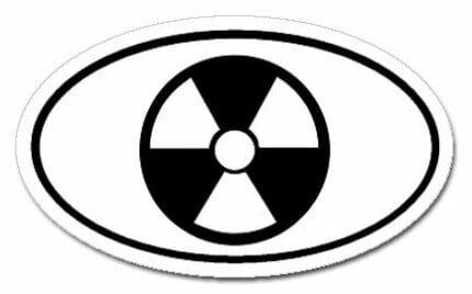 Atomic Symbol Oval Sticker