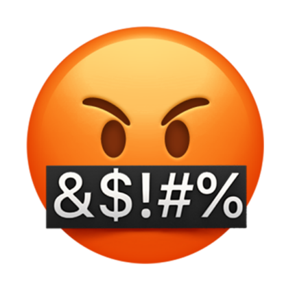 bad-mouth emoji