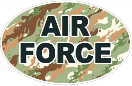 CAMO OVAL AIR FORCE DECAL