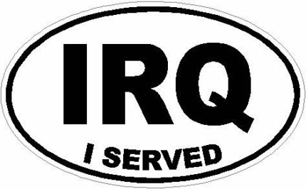 I served MILITARY OVAL DECALS - IRQ