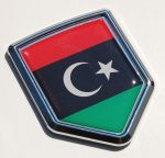Libya Flag Crest Libyan Decal Car Chrome Emblem Sticker