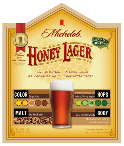 Michelob Honey Lager End Panel Decal