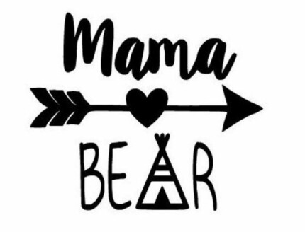 MOMMA BEAR CHICK DECAL
