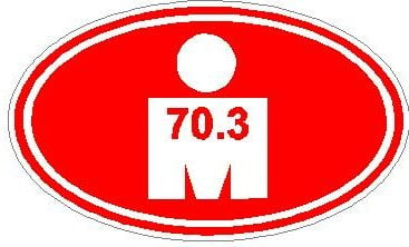 Oval Running Decals Ironman 70.3 Sticker U