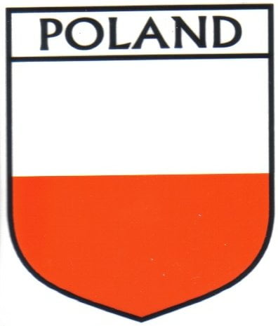 Poland Flag Crest Decal Sticker