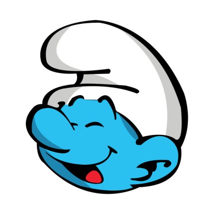 SMURF HEAD STICKER 2