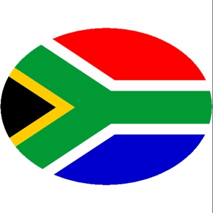 0 South-African-Flag Oval Sticker