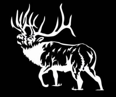 Standing Elk Vinyl Hunting Decal