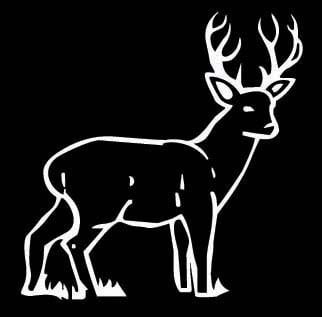 Standing Whitetail Deer 2 Vinyl Hunting Sticker