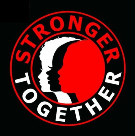 Stronger Together Round Anti Hate Sticker