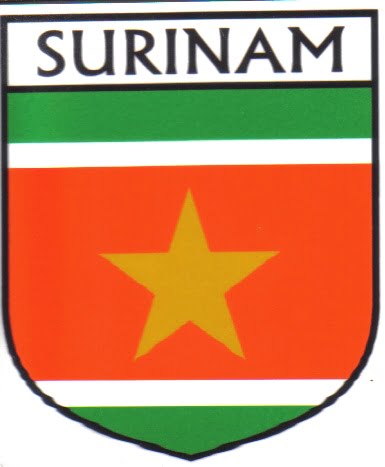 Surinam Flag Crest Decal Sticker