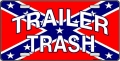 trailer trash rebel flag sticker