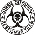 zombie outbreak response team p skull decal