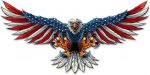 american eagle stars and stripes claws out sticker